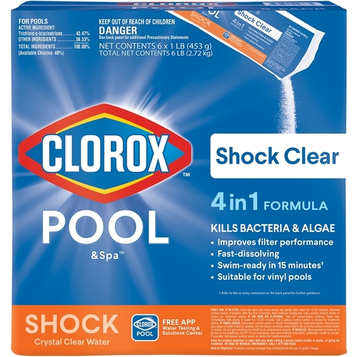 CHEMICAL POOL & SPA CLEAR 1LB - pack of 6