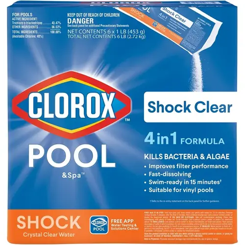 CHEMICAL POOL & SPA CLEAR 1LB - pack of 6