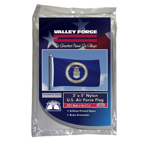 Valley Forge BTUSAF3 Flag Air Force Military 3 ft. W X 5 ft. L Multicolored