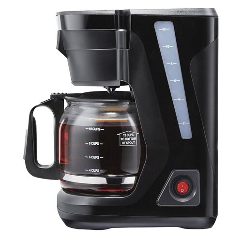 Proctor Silex 48524PS 48524 Coffee Maker, 12 Cups Capacity, 900 W, Plastic, Black, Automatic Control