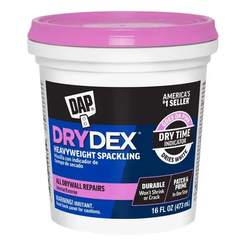 Spackling Compound Drydex Ready to Use Pink 16 oz Pink