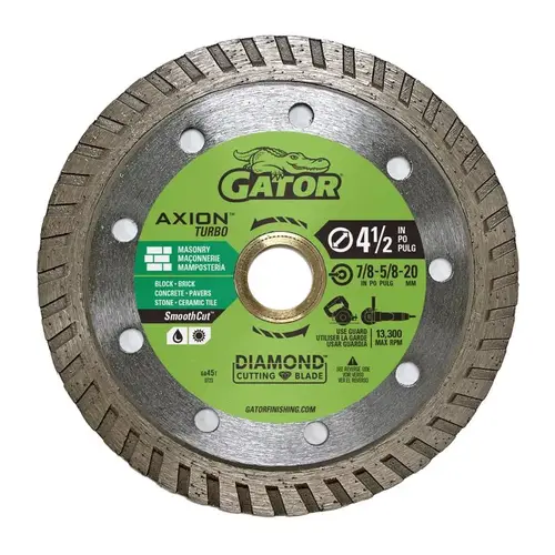 Turbo Rim Saw Blade SmoothCut 4-1/2" D X 5/8 and 7/8" Diamond