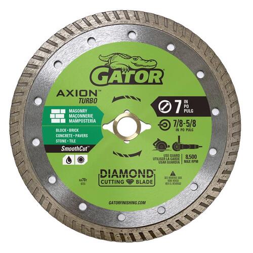 Turbo Rim Saw Blade SmoothCut 7" D X 5/8 and 7/8" Diamond