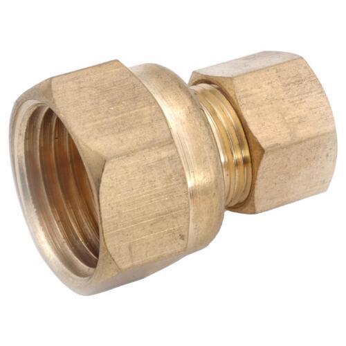 Adapter 1/2" Compression 3/8" D Male Compression Brass