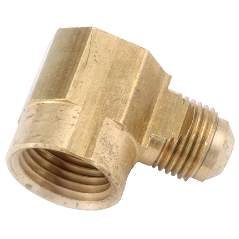 Anderson Metals 754050-0608AH 90 Degree Elbow 3/8" Flare Elbow in. X 1/2" D FIP Brass