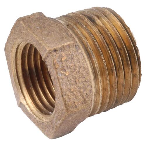 Anderson Metals 738110-1204AH Hex Bushing 3/4" MPT in. X 1/4" D FPT Brass