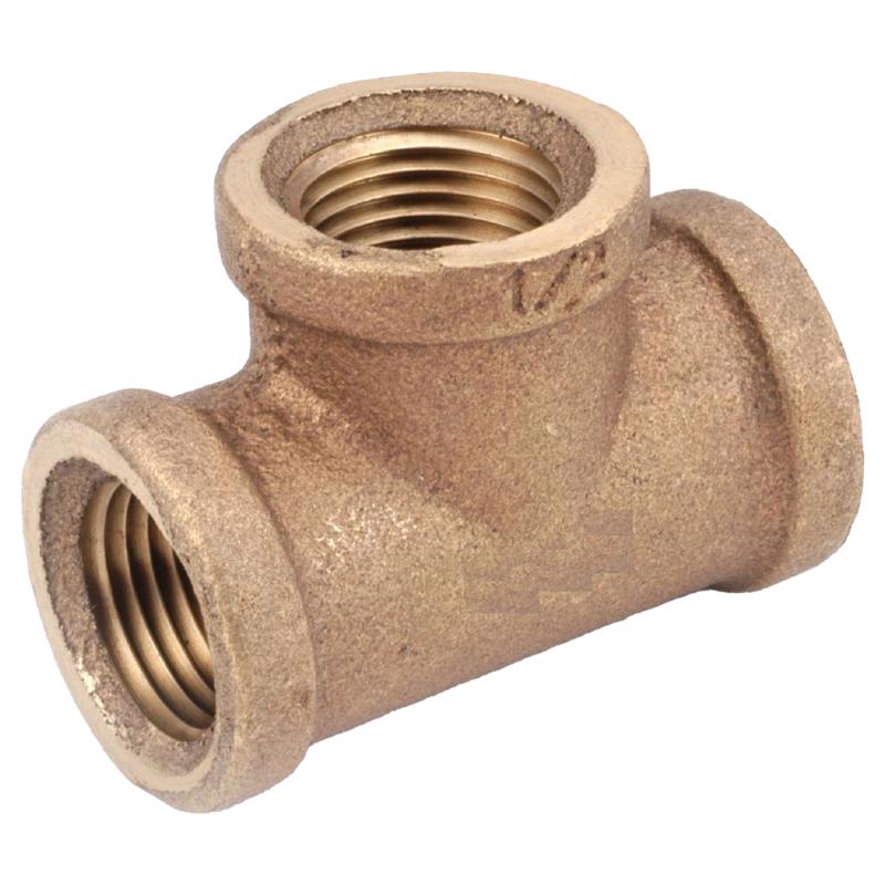 Anderson Metals 738101-08AH Tee 1/2" FIP in. X 1/2" D FIP Brass