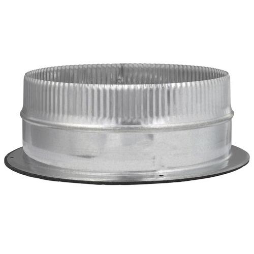 Duct Start Collar 10" D 26 Ga. Galvanized Steel Silver