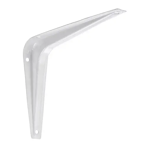 Bracket White Steel Shelf 18 Ga. 6" L 100 lb White