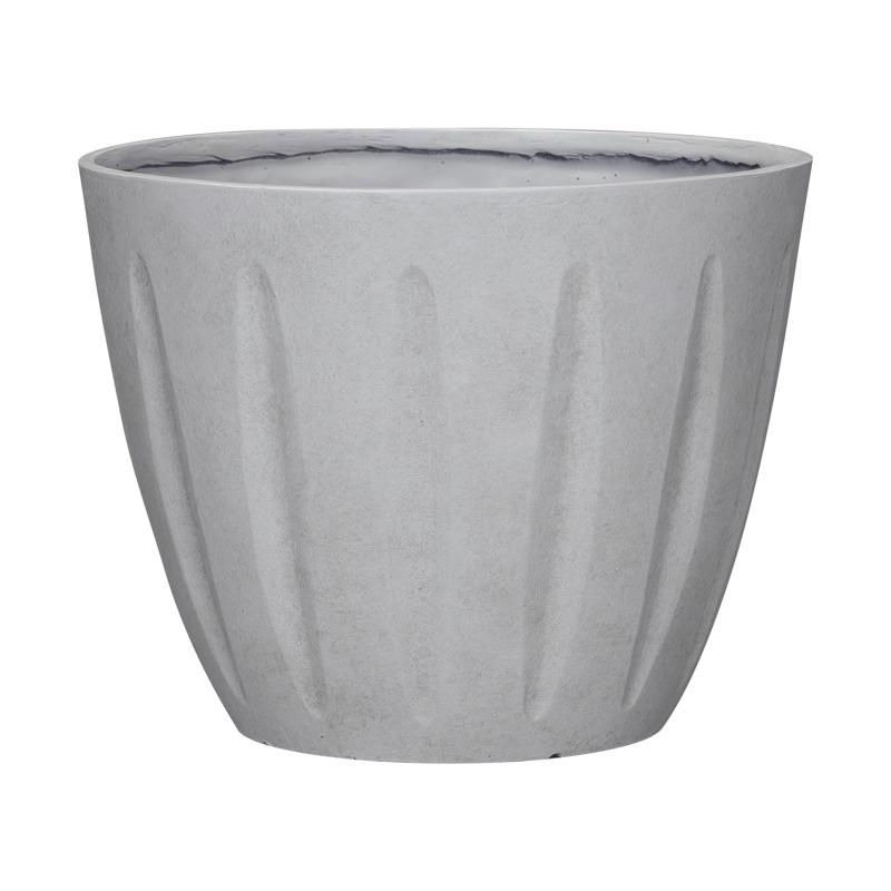 L&G Solutions PVI8012TWI Planter 10" H X 12" D Polyresin Spritzer Stone Stone