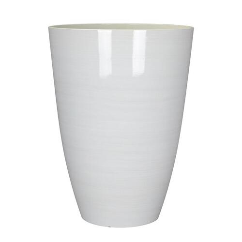 Planter 22" H X 16" D Polyresin Baja White White