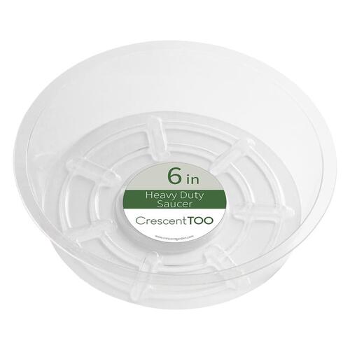 Crescent BVH060S00C Plant Saucer 1.5" H X 6" D Plastic Clear Clear