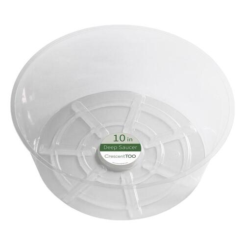 Plant Saucer 3.7" H X 10" D Plastic Clear Clear - pack of 50