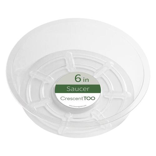 Crescent BV060S00C Plant Saucer 2" H X 6" D Plastic Clear Clear