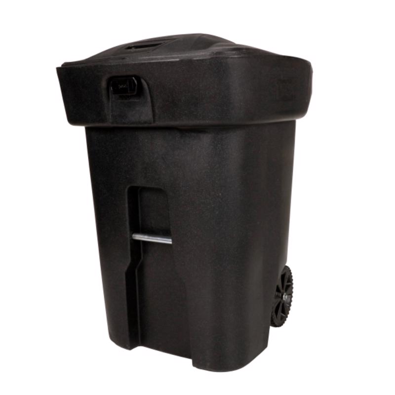 Toter 79A96-A0209 Trash Can Bear Tough 96 gal Black Polyethylene Wheeled Lid Included Animal Proof/Animal Resist Black