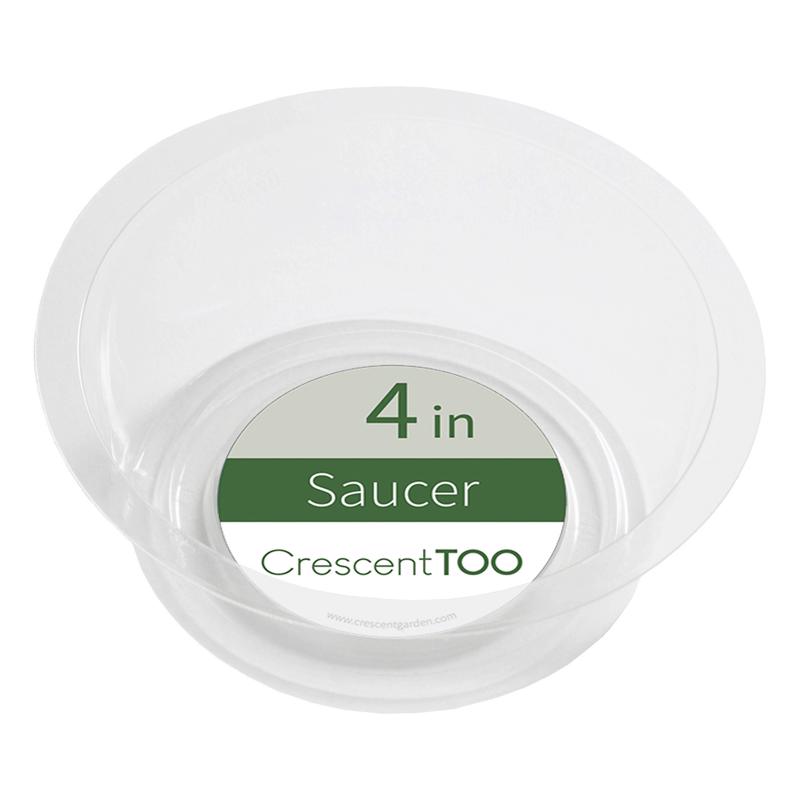 Crescent BV040S00C Plant Saucer 1.5" H X 4" D Polyethylene Clear Clear