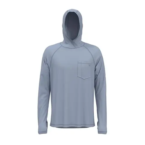 Tee Shirt M Long Sleeve Men's Hooded Blue Pullover Blue