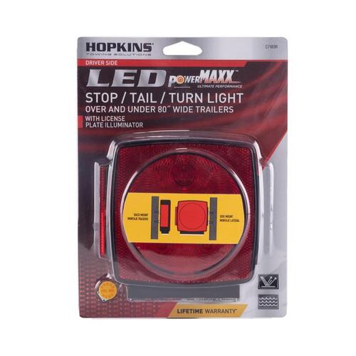 LED Light Red Square Trailer Red