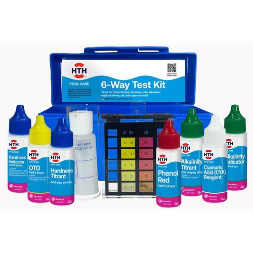 6-Way Test Kit Pool Care Liquid 6 ct