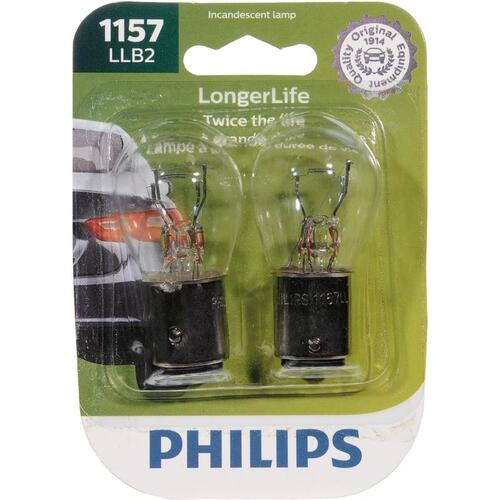 Philips 1157LLB2 Miniature Automotive Bulb Incandescent Back-Up/Cornering/Stop/Turn 1157LLB2