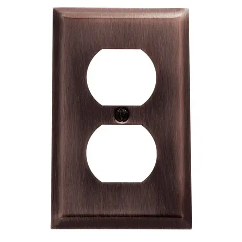 Single Outlet Beveled Switch Plate Venetian Bronze Finish