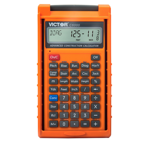 Construction Calculator C6000 Orange 8 digit Orange