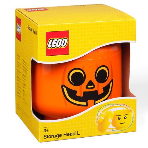 Storage Head Pumpkin Plastic Orange 1 pc Orange