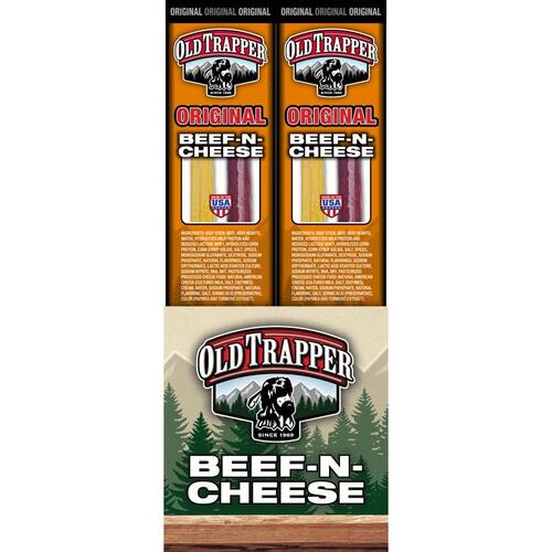 Old Trapper 30114T-XCP14 Beef Stick and Cheese Original 1.3 oz Boxed - pack of 14 Pairs