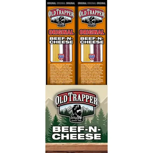 Old Trapper 30114T Beef Stick and Cheese Original 1.3 oz Boxed Pair