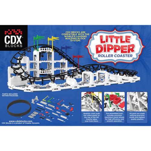 Little Dipper Roller Coaster CDX Blocks Metal/Plastic Multicolored 332 pc Multicolored