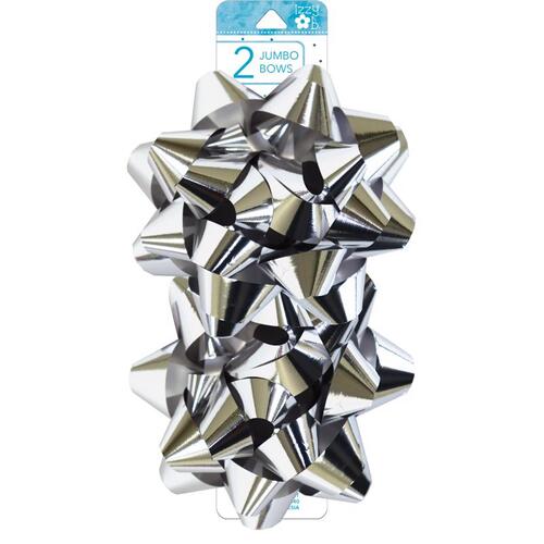 Bows Izzy Ob Silver Jumbo Silver - pack of 6