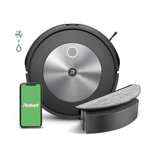 Robotic Vacuum & Mop Bagless Cordless Standard Filter WiFi Connected Black