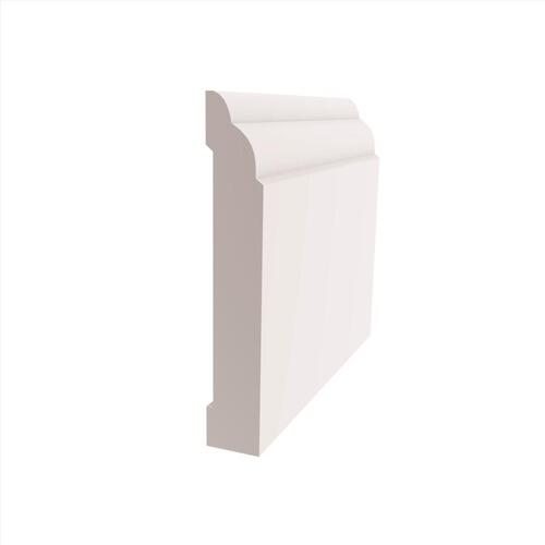 Alexandria Moulding RY353-ZM096C Baseboard 7/16" H X 3 1/4" W X 8 ft. L Paintable White PVC Paintable