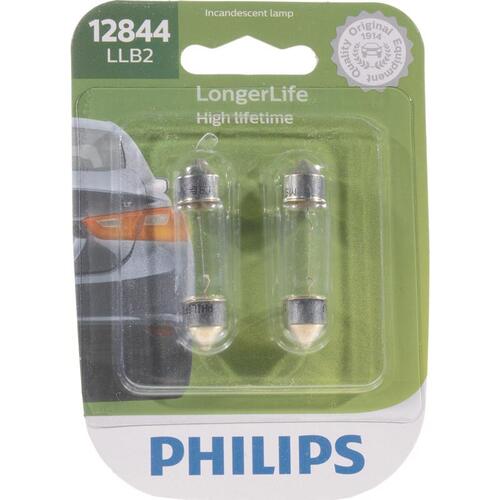 Miniature Automotive Bulb LongerLife Incandescent Courtesy/Glove/License/Trunk 12844LLB2