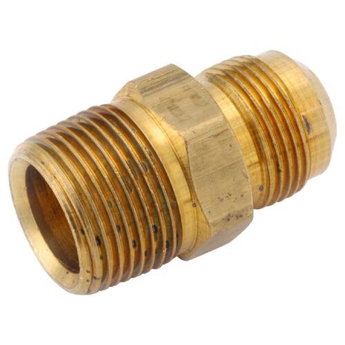 Gas Appliance Adapter 15/16" Male Flare in. X 1/2" D MIP Brass