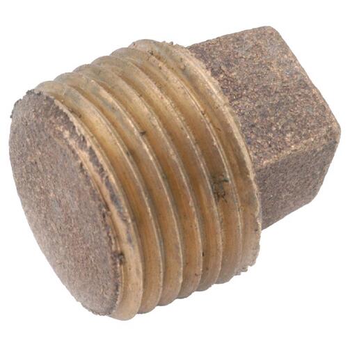 Square Head Plug 1" MPT in. Brass