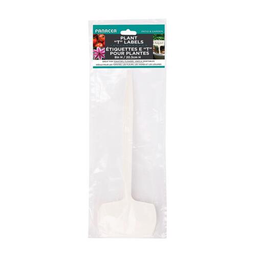 Plant Label 8" H X 4" W X 0.6" D White Plastic White