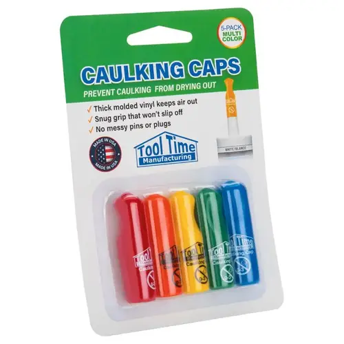 Tool Time TTCC5MULTI Reusable Caulking Caps Assorted Vinyl Assorted