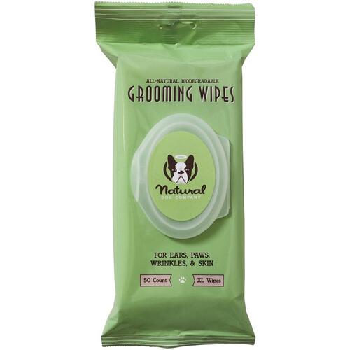 Natural Dog Company WP-GROO-50 Multi-Purpose Wipes Unscented Dog