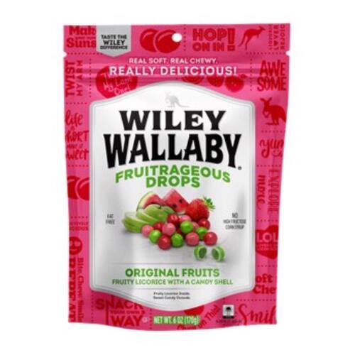 Wiley Wallaby 220672 Licorice Original Fruits 6 oz