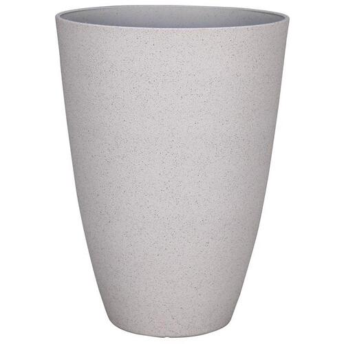 Tall Planter 21.9" H X 16" D Polyresin Speckle White Matte - pack of 4