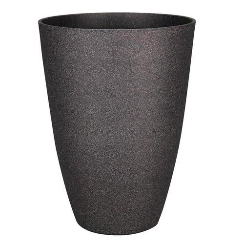 Tall Planter 21.9" H X 16" D Polyresin Speckle Charcoal Matte - pack of 4