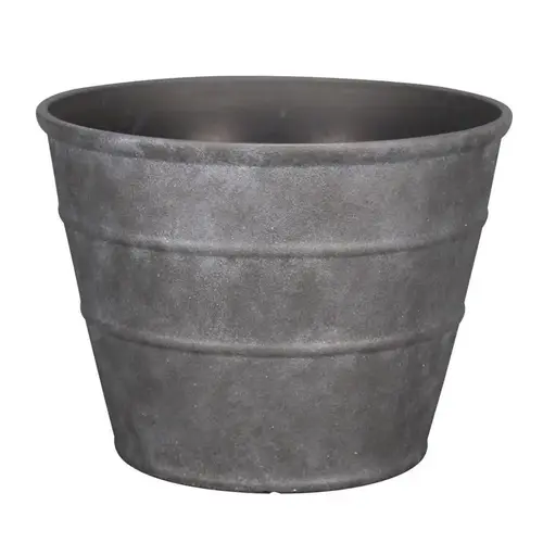 Planter 12" H X 16" D Polyresin Hamilton Charcoal Charcoal