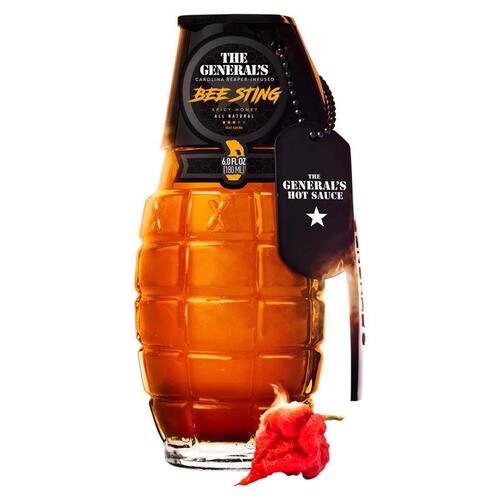 The General's Hot Sauce 0311-056 Honey Bee Sting Carolina Reaper 6 oz