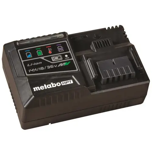 Metabo HPT UC18YSL3M Rapid Charger with USB Port, 18/36 V, 6 A Charge, 15, 30, 38, 52 min Charge