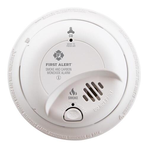 Smoke and Carbon Monoxide Detector 6 PK Hard-Wired w/Battery Back-Up Photoelectric