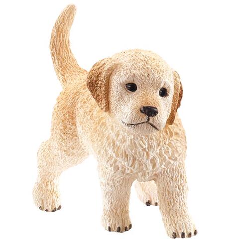 Golden Retriever Puppy Toy Animal Figure, Ages 3 & Up Brown/White