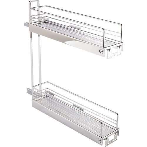 Base Pull-Out, 2-Tier, 90 degree Chrome, steel, 26.4 lbs (12 kg) load capacity Chrome