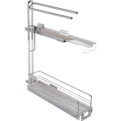 Base Pull-Out, Towel Rail 90 degree Chrome, steel, 26.4 lbs (12 kg) load capacity Chrome