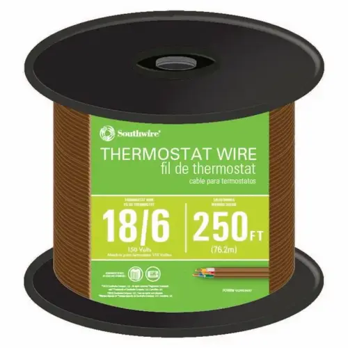 250 ft. 18/6 Brown Solid CU CL2 Thermostat Wire